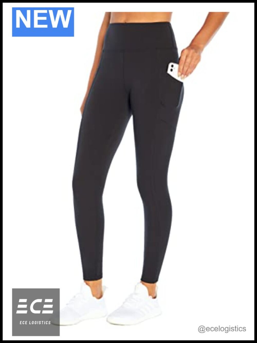 High Rise Tummy Control Legging Full Length Side Pockets